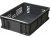 Ящик п/э 400х300х120 мм перфорированный с внешней ручкой Черный 701.01.02 высокое качество товара